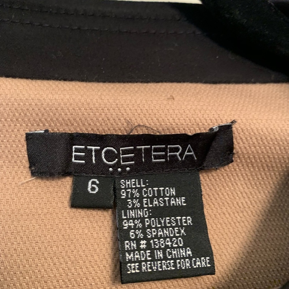 Etcetera khaki and black blazer - Picture 3 of 3